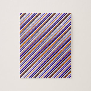 Puzzle Jolies rayures bleues orange