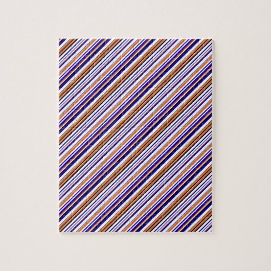 Puzzle Jolies rayures bleues orange (Vertical)