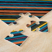 Puzzle Jolies rayures noir bleu (Côté)