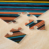 Puzzle Jolies rayures noires bleues (Côté)
