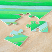 Puzzle Jolies rayures vert aqua (Côté)