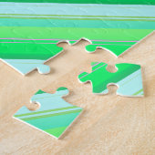 Puzzle Jolies rayures vert aqua (Côté)