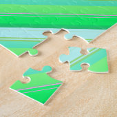 Puzzle Jolies rayures vert aqua (Côté)
