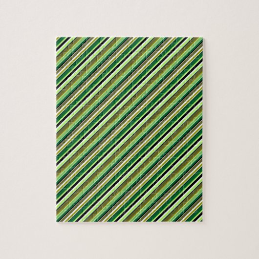 Puzzle Jolies rayures vertes blanches (Vertical)