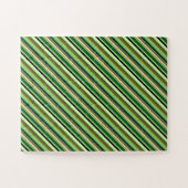 Puzzle Jolies rayures vertes et blanches (Horizontal)
