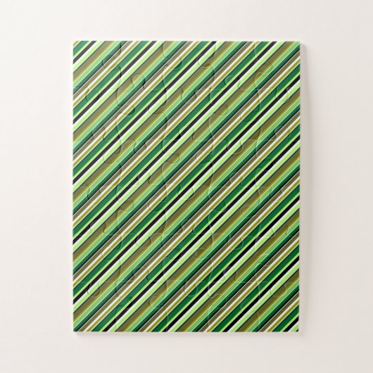 Puzzle Jolies rayures vertes et blanches (Vertical)