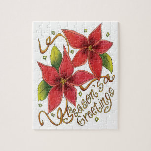 Puzzle Jolies salutations de la saison de Noël avec poins