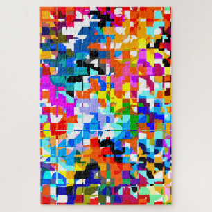 Puzzle Jolis carrés abstraits colorés