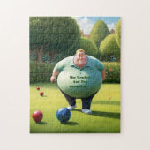 Puzzle Jolly Lawn Bowler Man, (Vertical)