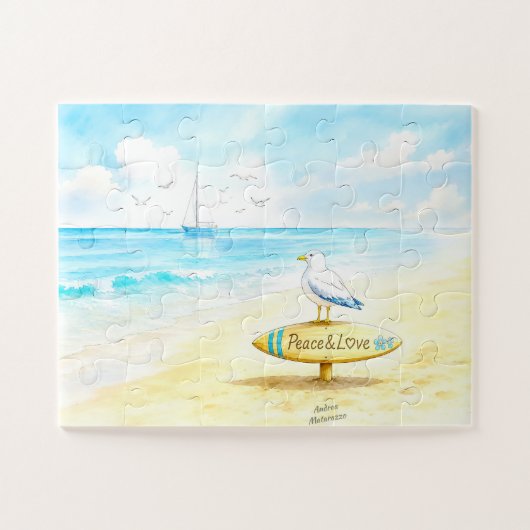 Puzzle Jon Seagull - Paix & Amour (Horizontal)