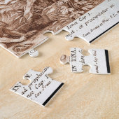 Puzzle Jonas et la baleine, illustration d'une bible, en (Côté)