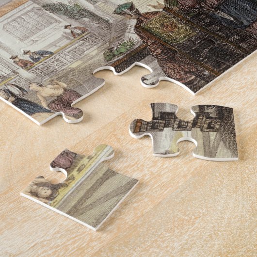 Puzzle Jongleurs exhibant dans la cour du P d'une (Côté)