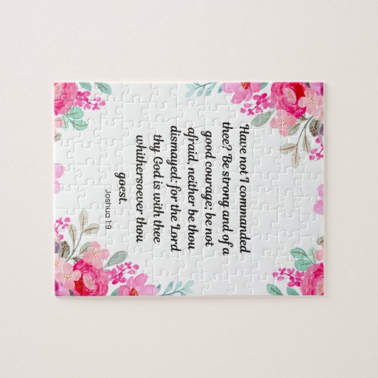 Puzzle Joshua 1:9 - Soyez fort et de bon courage (Horizontal)