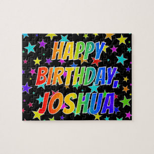 Puzzle "JOSHUA" Prénom, Amusant "HEUREUX ANNIVERSAIRE"