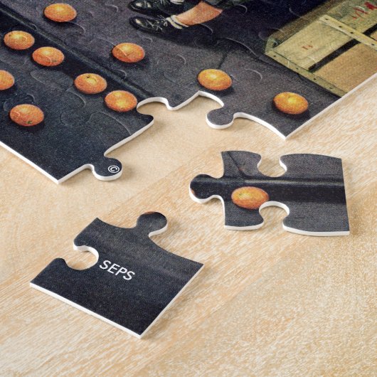 Puzzle Jouet et oranges (Côté)