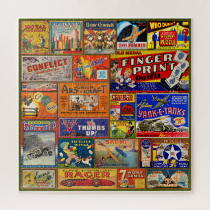 PUZZLE JOUETS ET JEUX POUR ENFANTS COLORÉS VINTAGE