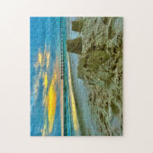 Puzzle jouets, jeux, châteaux de sable sur la plage (Vertical)