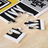 Puzzle Joueur à bascule pour éléments de hockey jaune (Côté)