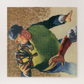 Puzzle Joueur de baseball vintage, juge-arbitre (Vertical)