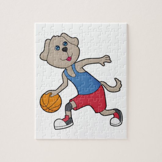 Puzzle Joueur de basket-ball de chien (Vertical)
