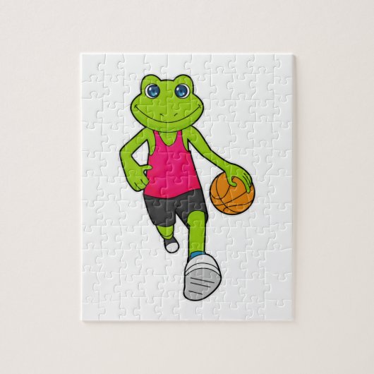Puzzle Joueur de basket-ball de grenouille (Vertical)