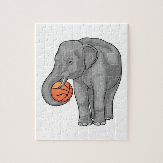 Puzzle Joueur de basket-ball éléphant (Vertical)