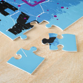 Puzzle Joueur de hockey Abstrait coloré (Côté)