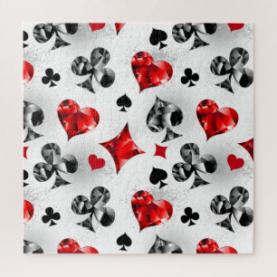 Puzzle Joueur de poker Joueur de cartes de jouer costumes