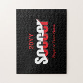 Puzzle Joueur de soccer Swish Abstrait - Word Art (Vertical)