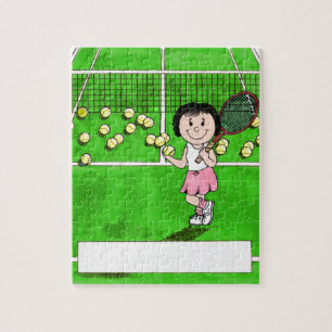 Puzzle Joueur de tennis, femelle - cadeau personnalisé d