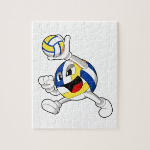 Puzzle Joueur de volley-ball avec volley-ball