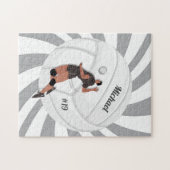 Puzzle Joueur de volley-ball garçon Nom de l'enfant Jerse (Horizontal)