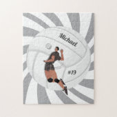 Puzzle Joueur de volley-ball garçon Nom de l'enfant Jerse (Vertical)