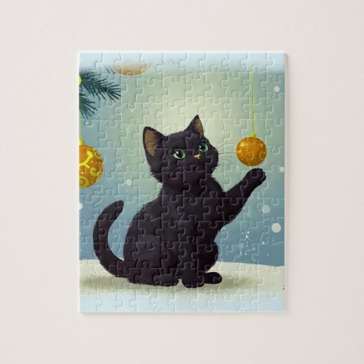 Puzzle Joueur Noël Kitten (Vertical)