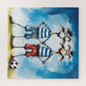 Puzzle Joueurs amusants de football animal (Horizontal)