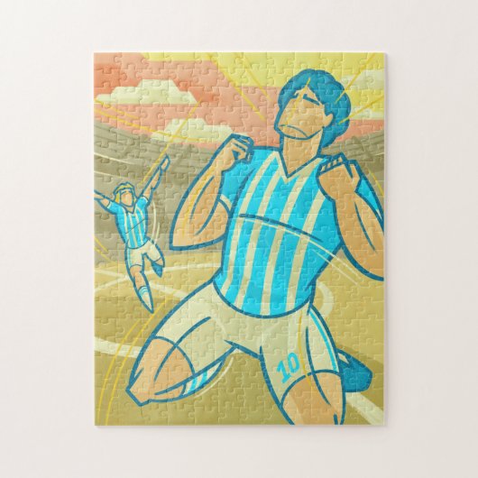 Puzzle Joueurs de soccer et champions du stade Retro Spor (Vertical)