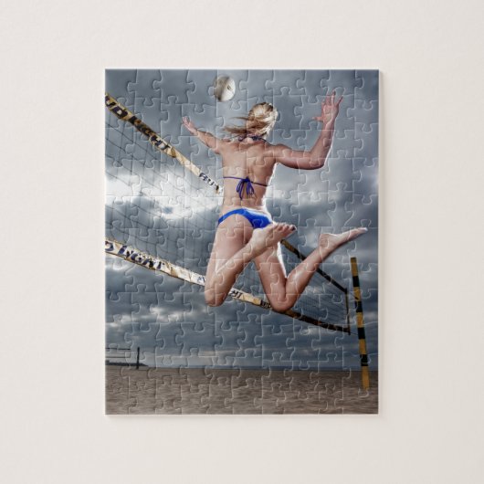 Puzzle joueuse de beach-volley blond Femme (Vertical)