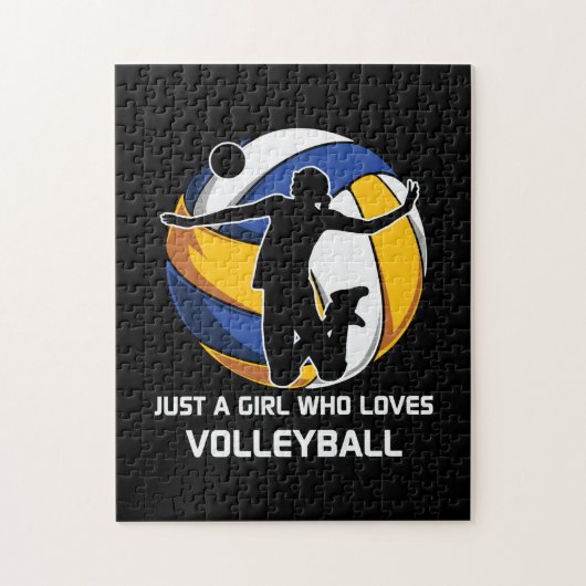 Puzzle Joueuse De Volley-ball Juste Une Fille Qui Aime Le (Vertical)