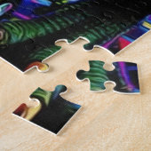 Puzzle Jouons - Dragon Vert et Dinosaure (Côté)