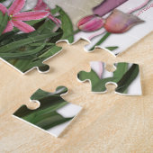 Puzzle Jour de mères - tulipes roses - Bichon Frise (Côté)