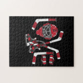 Puzzle Jour des Valentines de hockey sur glace Aimer mign (Horizontal)