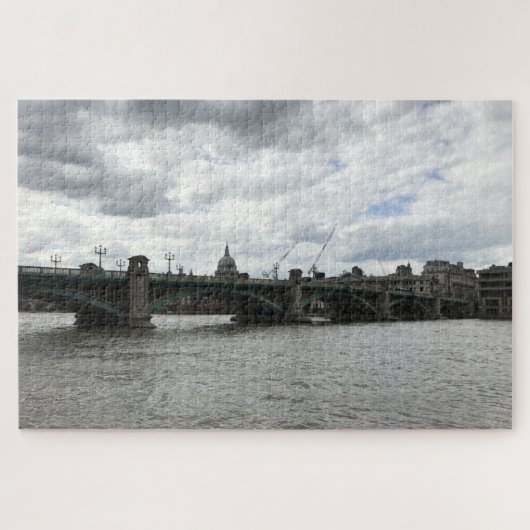 Puzzle Jour nuageux Southwark Bridge Thames River Londres (Horizontal)