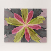 Puzzle Joy, Vert rose Anthracite Imaginaire Fleur Fractal (Horizontal)