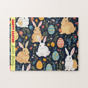 Puzzle Joyeuse collection de lapins de saumons de Pâques
