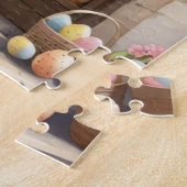 Puzzle Joyeuse Easter Bunny Egg Market aquarelle (Côté)