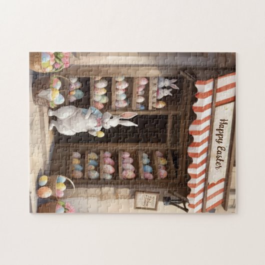 Puzzle Joyeuse Easter Bunny Egg Market aquarelle (Horizontal)