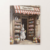 Puzzle Joyeuse Easter Bunny Egg Market aquarelle (Vertical)
