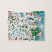 Puzzle Joyeuse fête de Noël ours polaire pingouin dessin  (Horizontal)