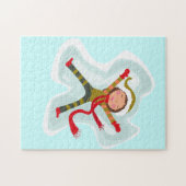 Puzzle Joyeuse Fille Faisant Neige Ange Noël Hiver (Horizontal)