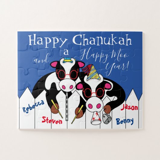 Puzzle Joyeuse Hanouka Bonne Année Moo (Horizontal)